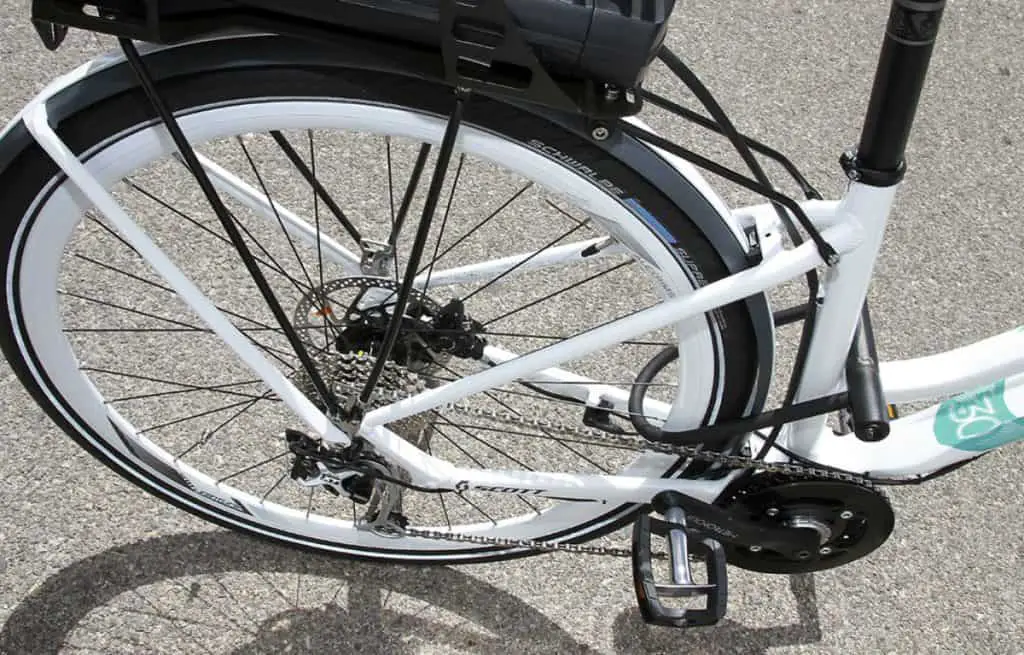 Easy E-Biking - city e-bike locked, helping to make electric biking practical and fun