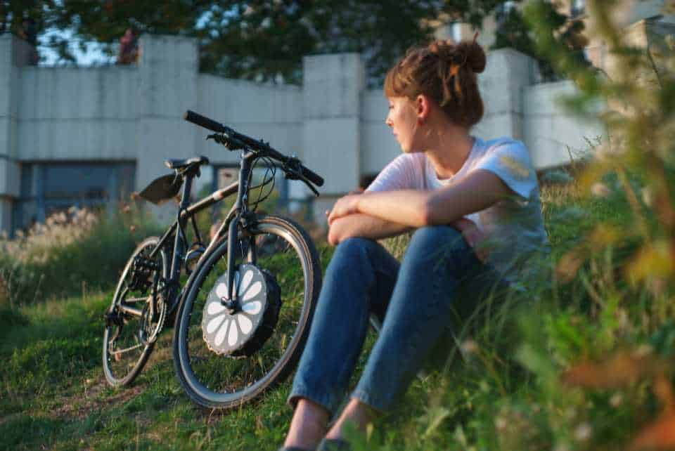Easy E-Biking - Teebike e-bike front wheel, helping to make electric biking practical and fun