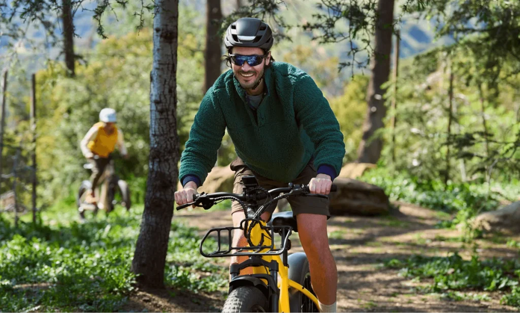 Easy E-Biking - Velotric e-bike, fat tire e-bike, man forest, helping to make electric biking practical and fun